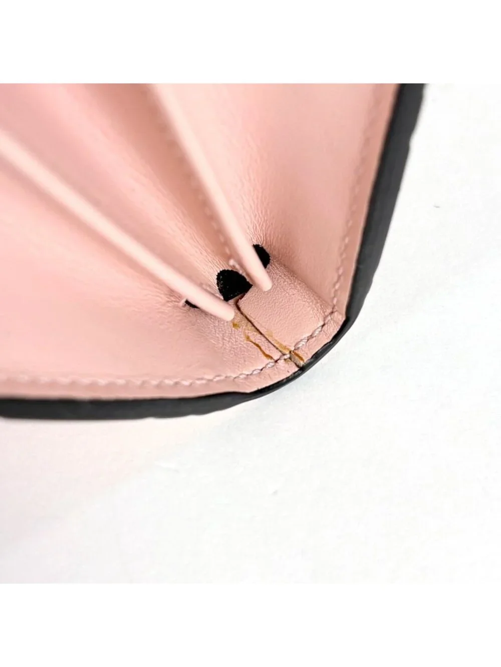 Gucci Wallet Guccissima Linea Cat Bifold Leather Pink